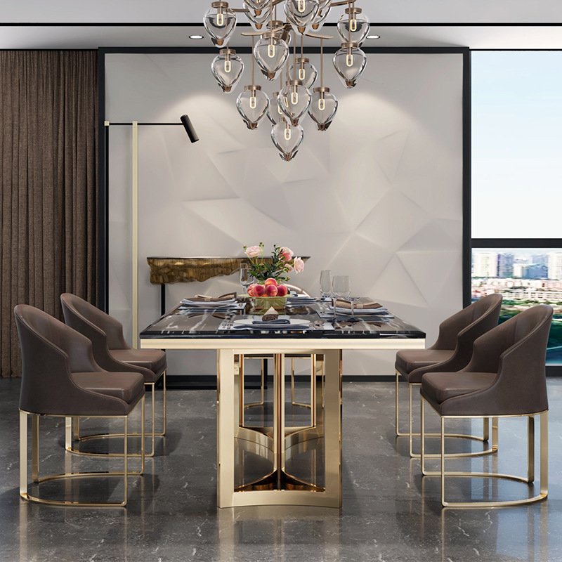 High Quality Dining Table Sets 6 Chairs Wood Dining Table