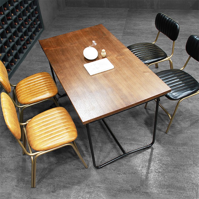 Foshan good quality square restaurant table wooden dinning table and chair set for restaurant and bar