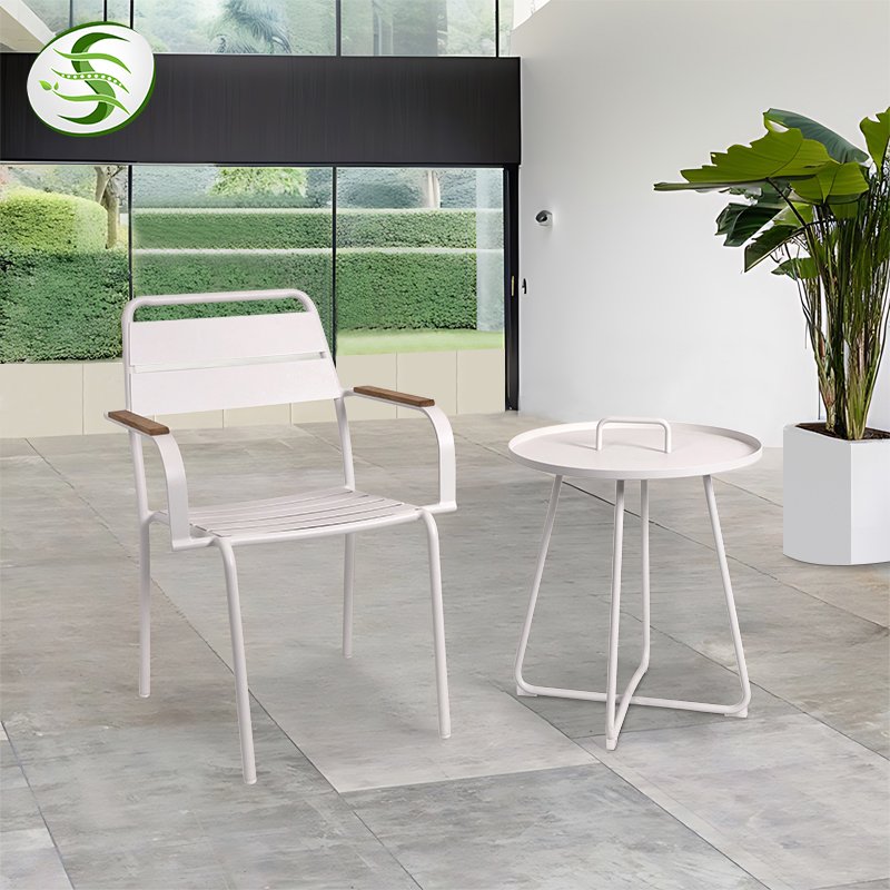 Fulin Factory Price Manufacturer Supplier outdoor dining table and chair set