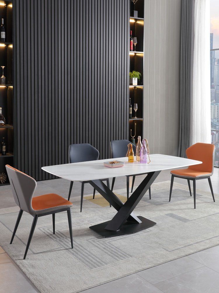 Italy Design Banquet Concrete Stone Top Commercial Rectangle Marble Dining Table Set 10 seater dining table decoration