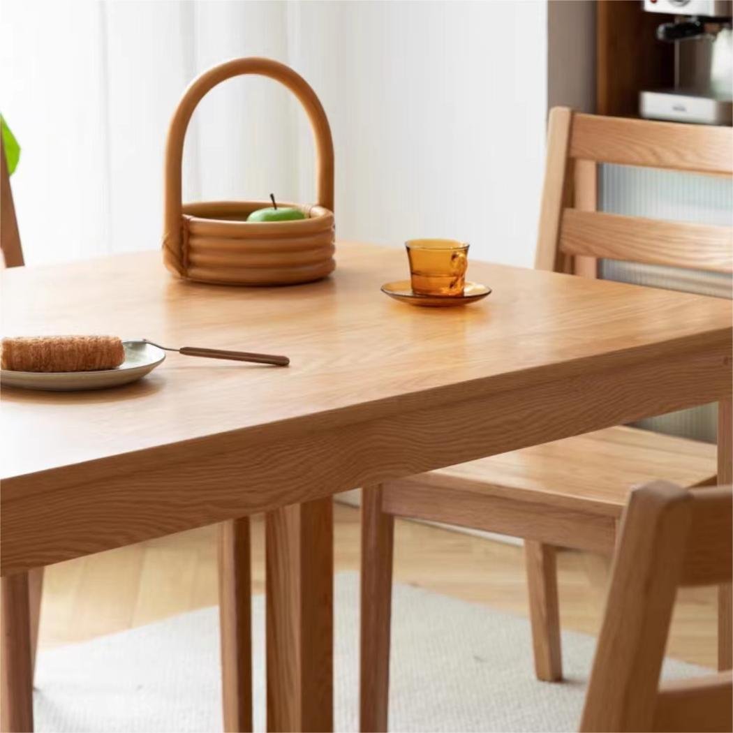 Modern solid wood long table household dining table