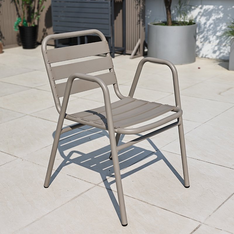 Modern Metal Patio Furniture Aluminum Restaurant Garden Table Set Outdoor Dining Table And Chairs Set