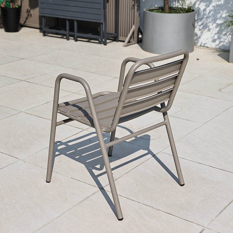 Modern Metal Patio Furniture Aluminum Restaurant Garden Table Set Outdoor Dining Table And Chairs Set