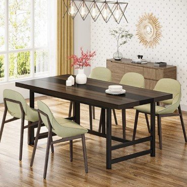 Dining Table 6-8 people sit around Manufactured Wood Black Customized Manufacturer Collection furniture