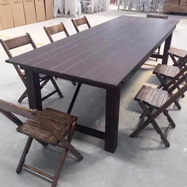 Pine Wood Farm Event Wedding Table Garden Dining Table