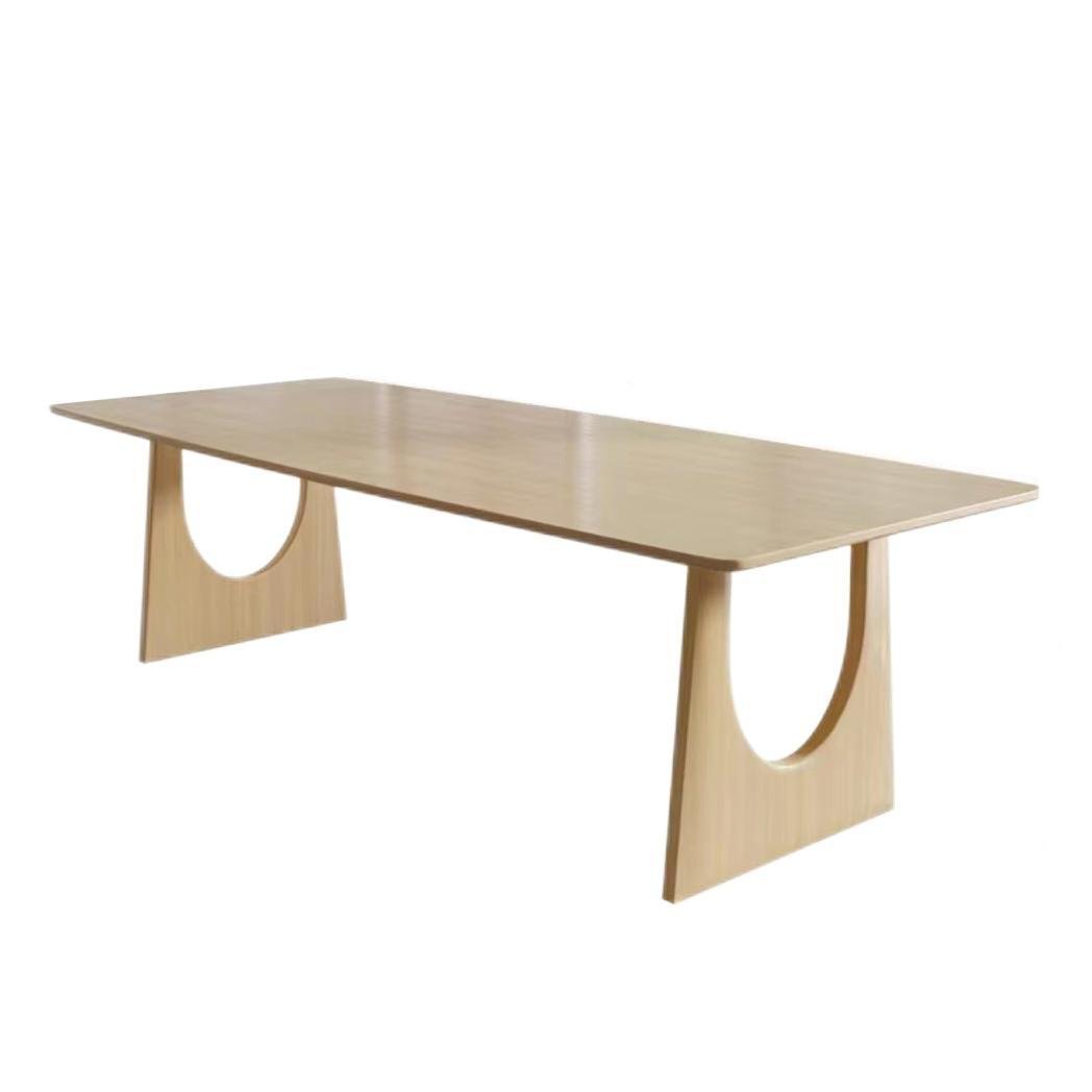 Modern minimalist solid wood dining room furniture long dining table