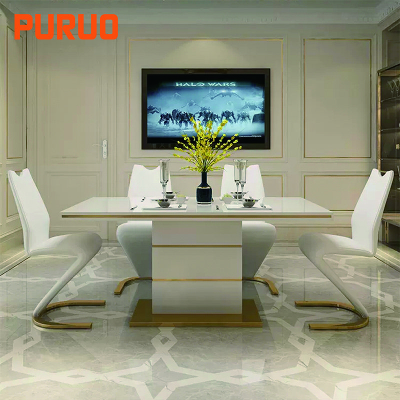 Modern dining table and chair combination home modern minimalist rectangular dining table light luxury apartment dining table