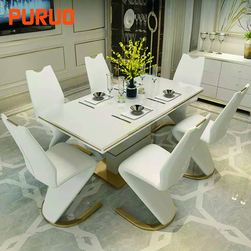 Modern dining table and chair combination home modern minimalist rectangular dining table light luxury apartment dining table