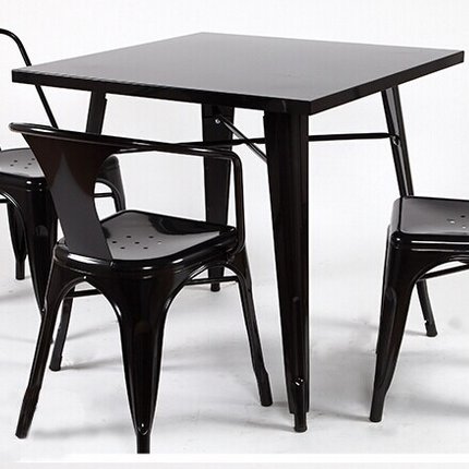 Best selling colorful modern cheap metal industrial dining coffee tables and chairs for restaurant