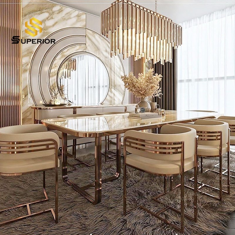 wholesale glass dining table set 6 seater comedores 4 sill home furniture dining table set