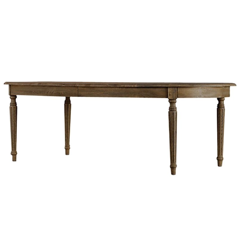 High-quality Products French Provincial Style Oak Wood Oval Shape Dining Table