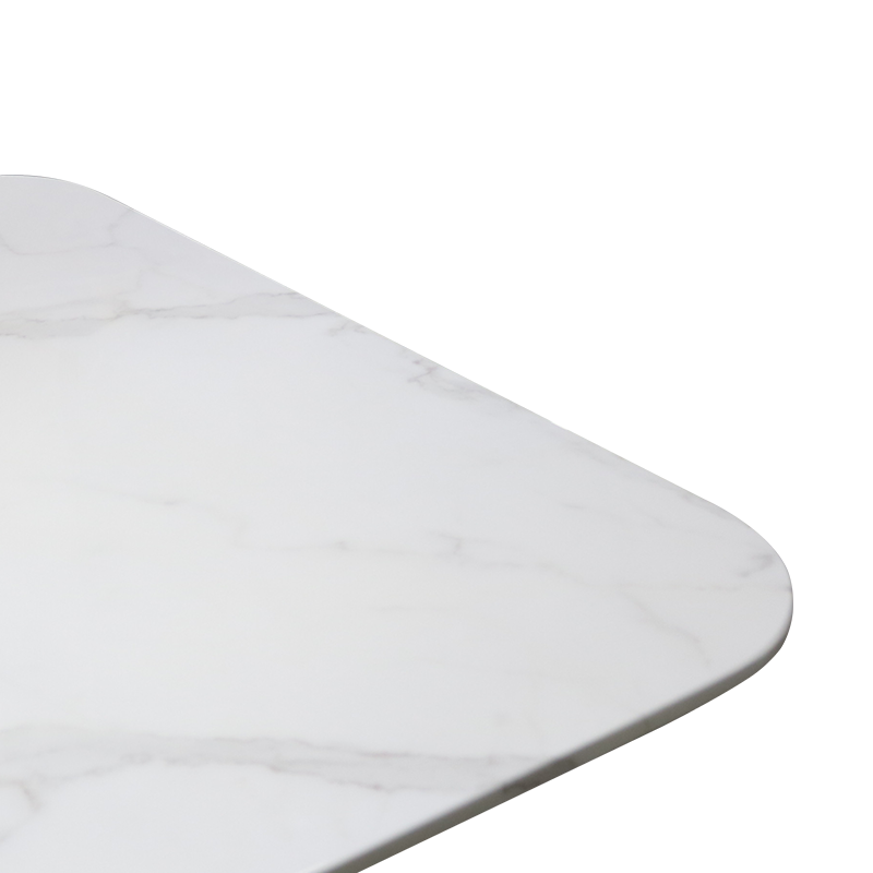 Nordic Light Luxury Dining Table Rectangular Mesa Legs 6 Seater Stainless Steel Marble Table Top For Dining room Hotel