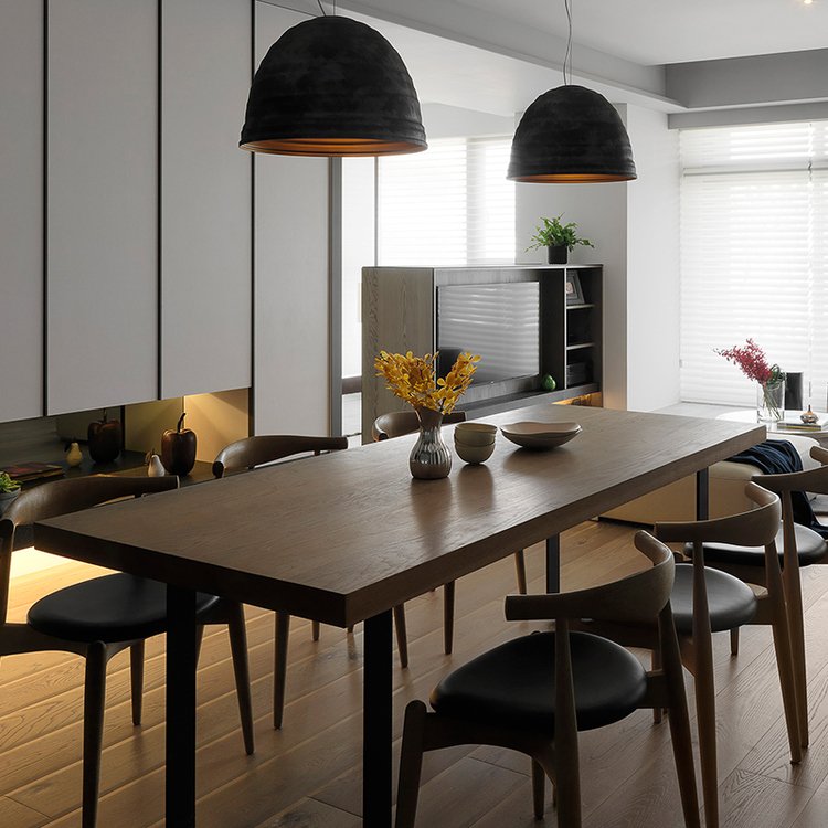 Modern hot sell dining table set wooden top metal frame wooden dining table for living room furniture