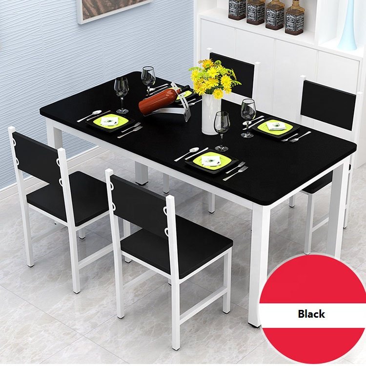 Multifunctional Small Apartment Steel-wood Dining Table and Chair