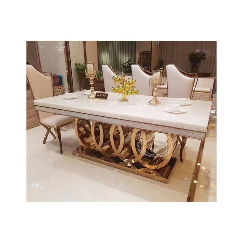 Top Quality luxury Living room furniture modern dinning table and chair set marble dining table set 6 seater dining tables