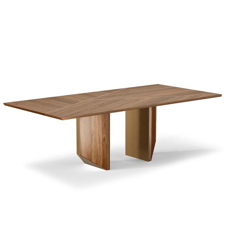 Classic Design Hardwood Dining Table Modern Rectangle Dining Table Set