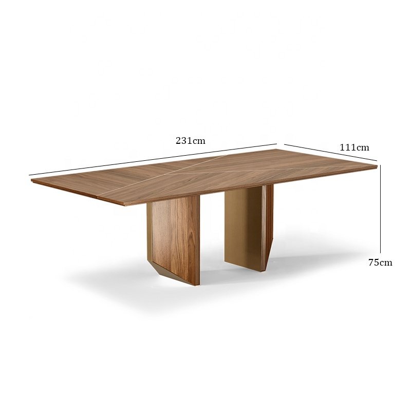 Classic Design Hardwood Dining Table Modern Rectangle Dining Table Set