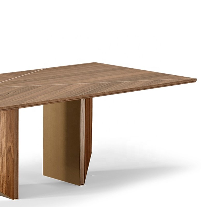 Classic Design Hardwood Dining Table Modern Rectangle Dining Table Set