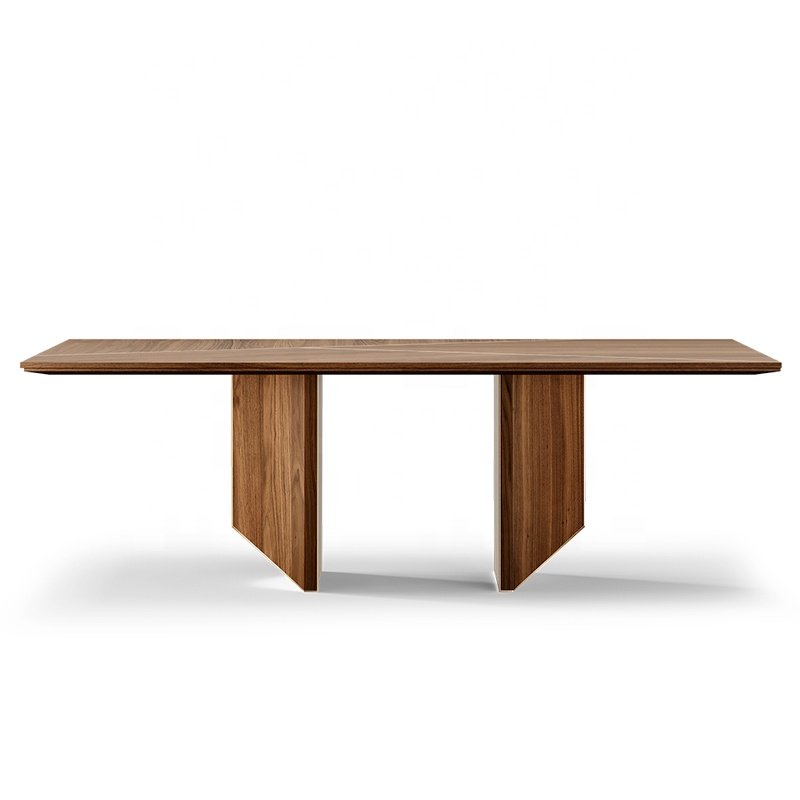 Classic Design Hardwood Dining Table Modern Rectangle Dining Table Set