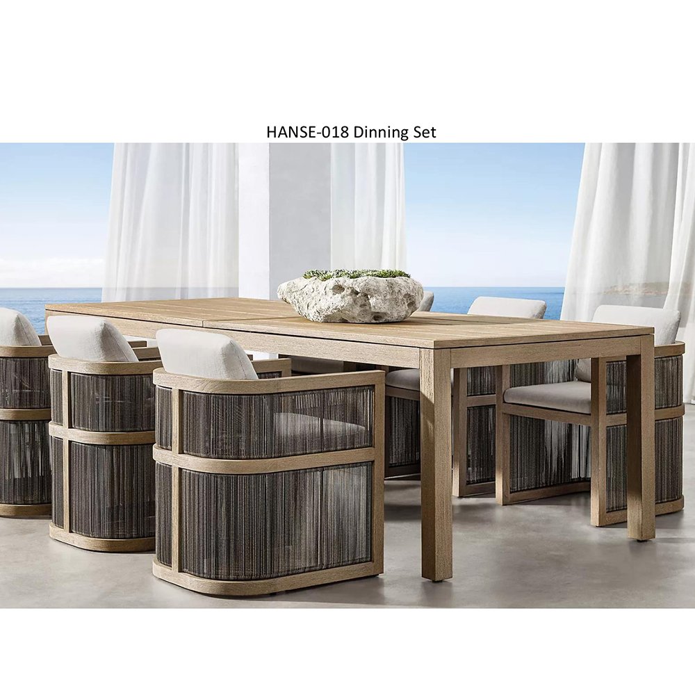 Wholesale Restaurant Table Set Garden Modern Patio Furniture Aluminum Outdoor Dining Table And Chair Set for hotel