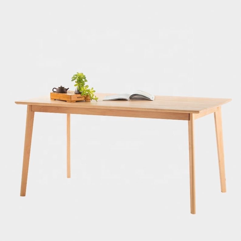 Dinning table Modern home long square wooden living room dining table