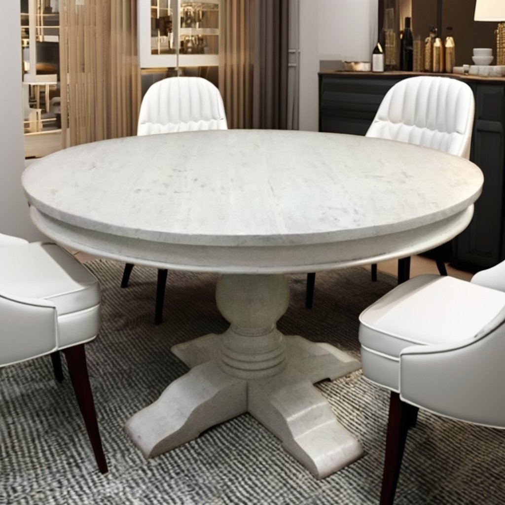 Round American New Round Dining Table with Newbern Dining Room Living Room Restaurant Furniture for Outdoor Mall Use