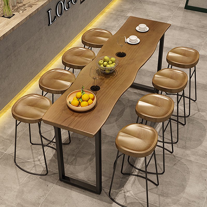 Manufacture Retro Industrial Restaurant Coffee Furniture Wooden Cafe Shop Resaturant Furniture Sets Table And Chairs