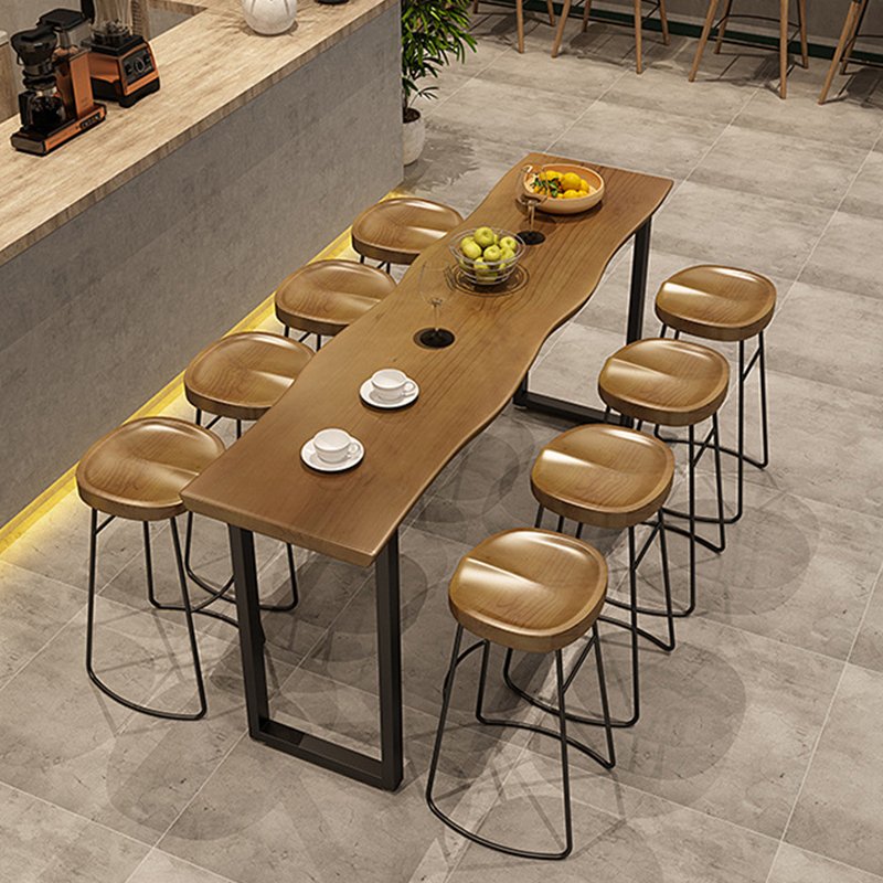 Manufacture Retro Industrial Restaurant Coffee Furniture Wooden Cafe Shop Resaturant Furniture Sets Table And Chairs