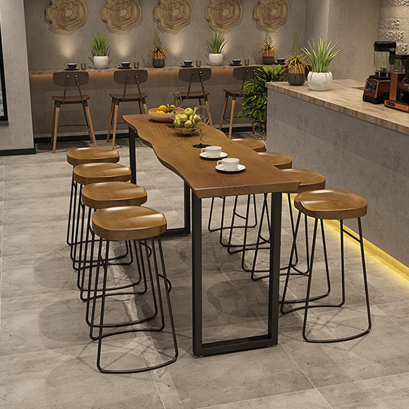 Manufacture Retro Industrial Restaurant Coffee Furniture Wooden Cafe Shop Resaturant Furniture Sets Table And Chairs