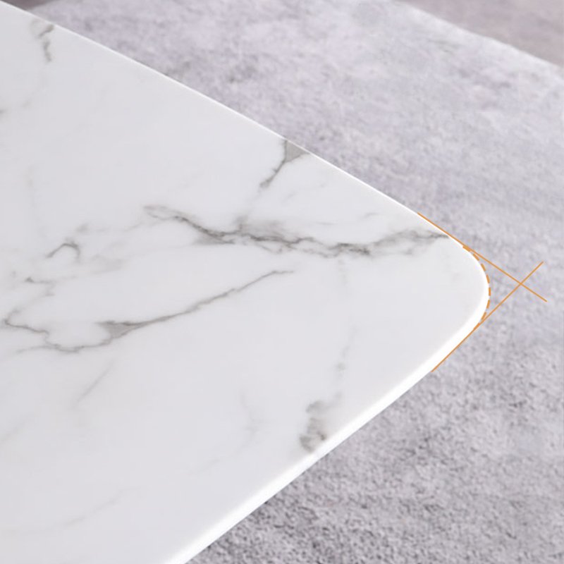 2024 modern style marble dining table set Light luxury French rock table
