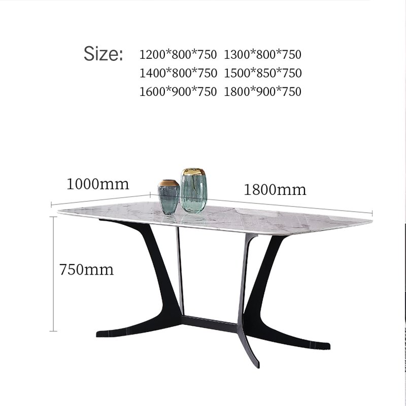 2024 modern style marble dining table set Light luxury French rock table