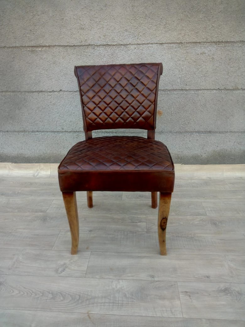 Genuine Vintage Leather living Room Accent Chair