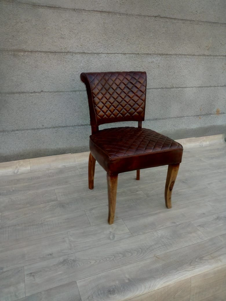 Genuine Vintage Leather living Room Accent Chair