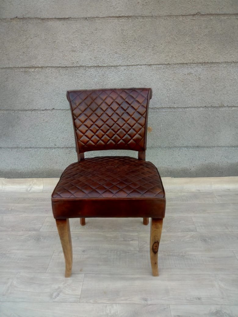 Genuine Vintage Leather living Room Accent Chair