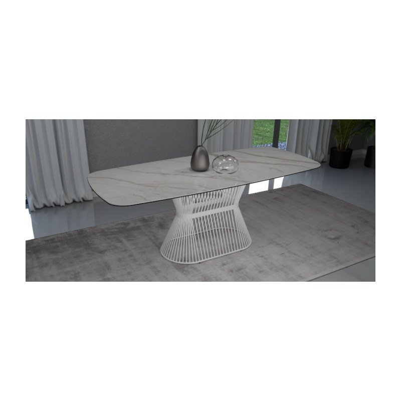 Italian Wholesale Practical Modern Style Polished Calacatta Gold Finish Rectangular Table For Office