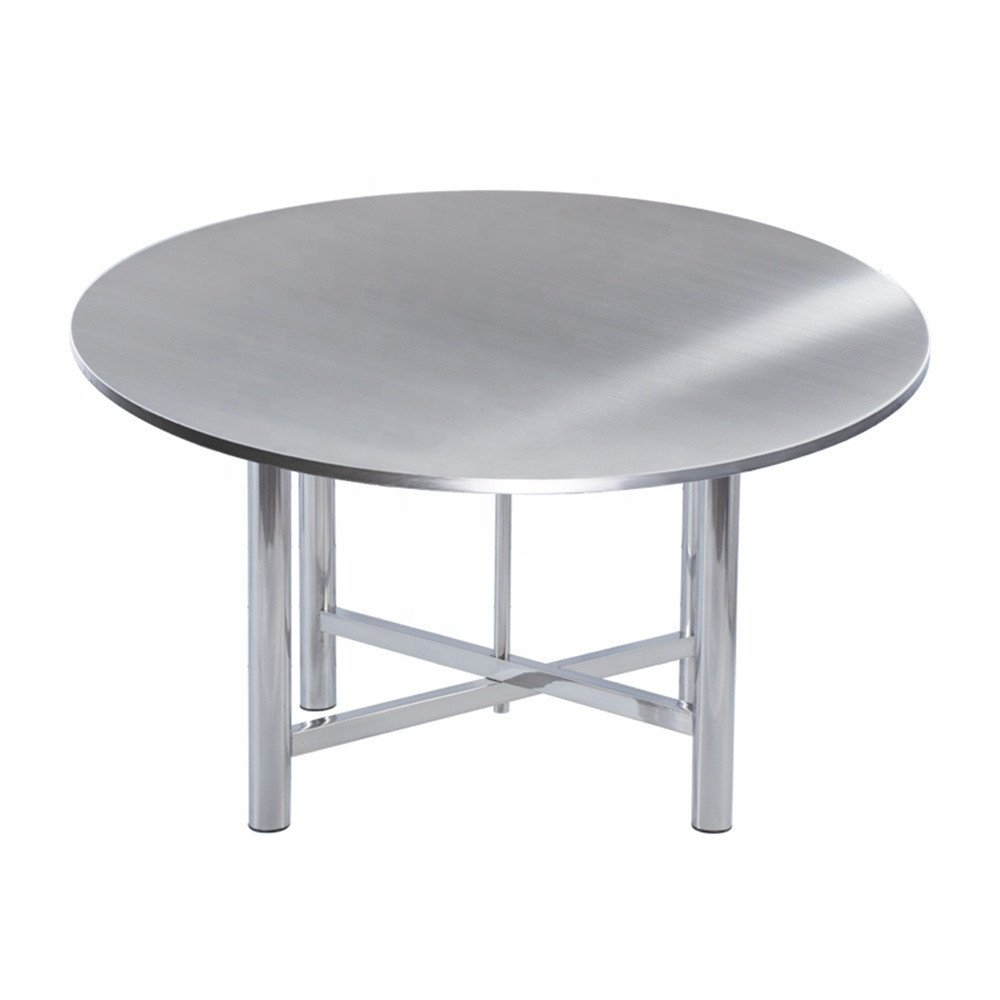 Wholesale new cheap space-saving stainless steel folding banquet hotel dining event tables