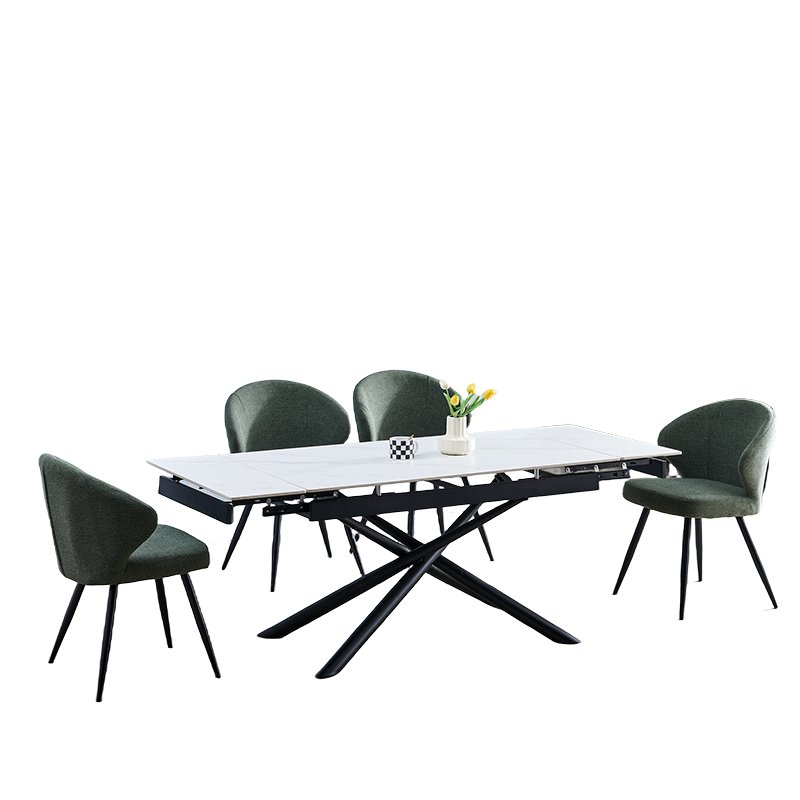 Dining Table and Chair Set Luxury Modern Restaurant Home Dining Room Dinning Table Mdf Top Dining Table Set