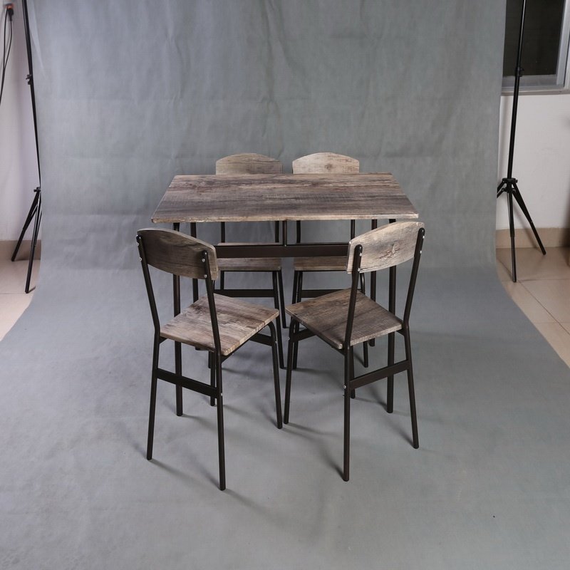 Dining room kitchen dinette sets metal glass table chairs sets wholesale