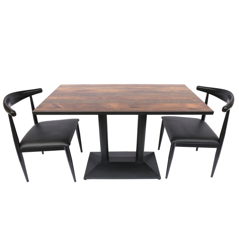 Manufacturer Modern Solid Wood Material Classical Design Wood Rectangular Dining Table Set 6 Seater