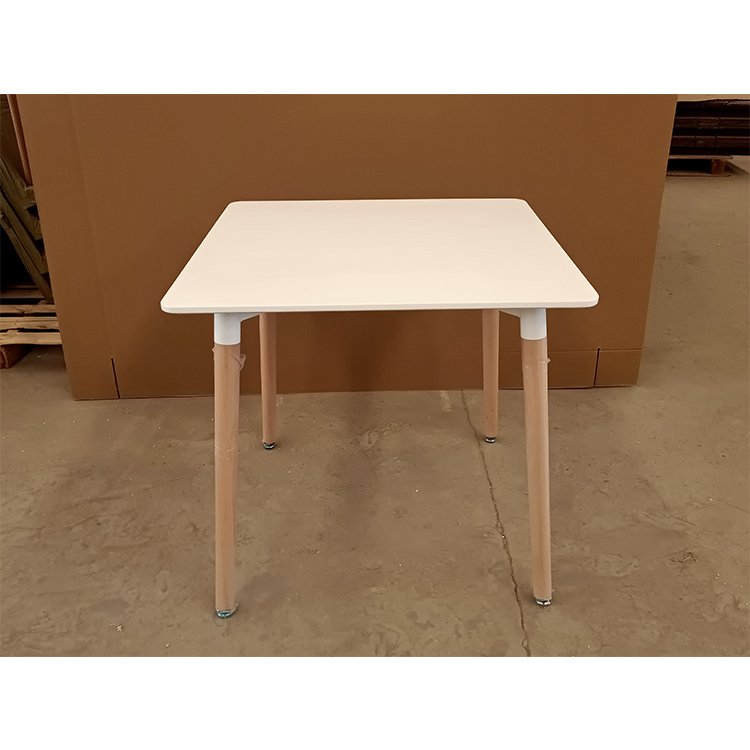 modern design high quality cheap wooden dining table wholesale white square table wood legs