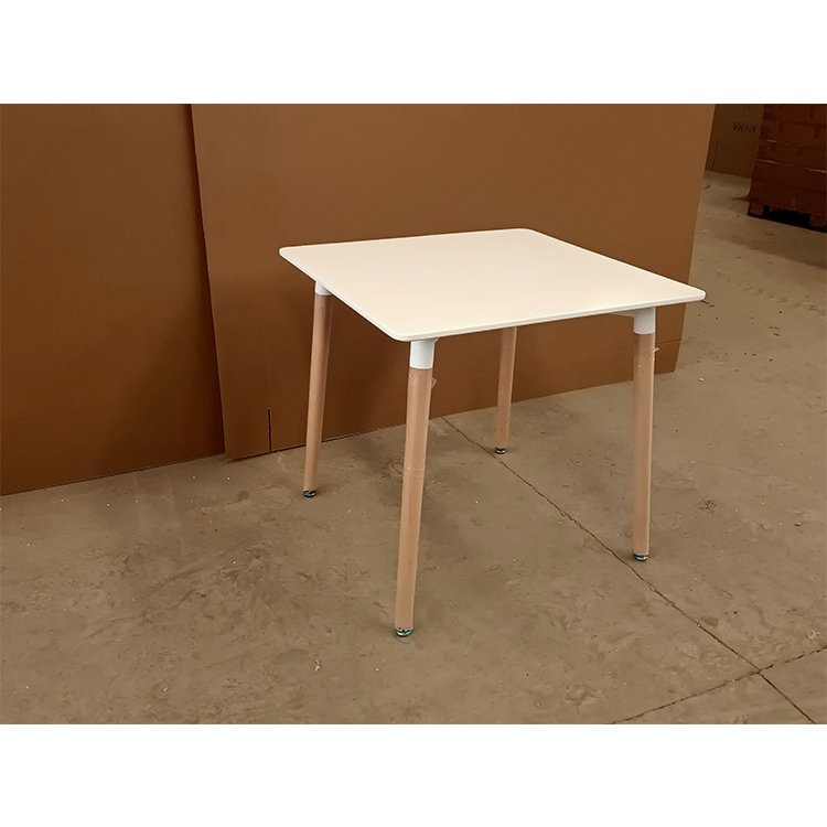 modern design high quality cheap wooden dining table wholesale white square table wood legs