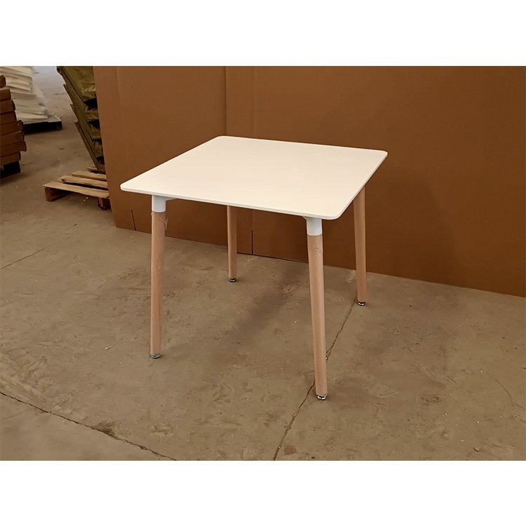 modern design high quality cheap wooden dining table wholesale white square table wood legs