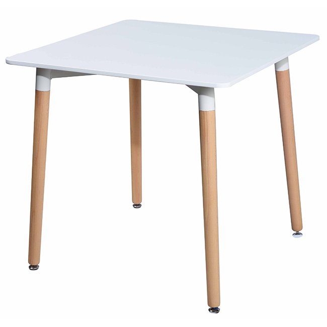 modern design high quality cheap wooden dining table wholesale white square table wood legs