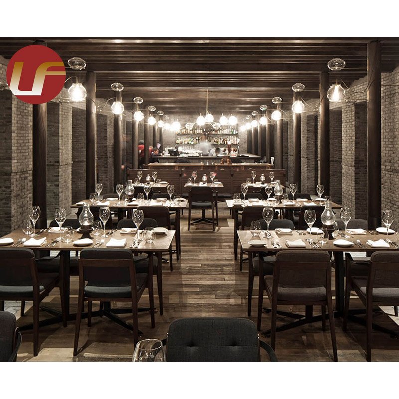 Dining Tables And Chairs Restaurant Sofa Sets Commercial Canteen Furniture Modern Restaurant Fast Food Wood Booth Seating