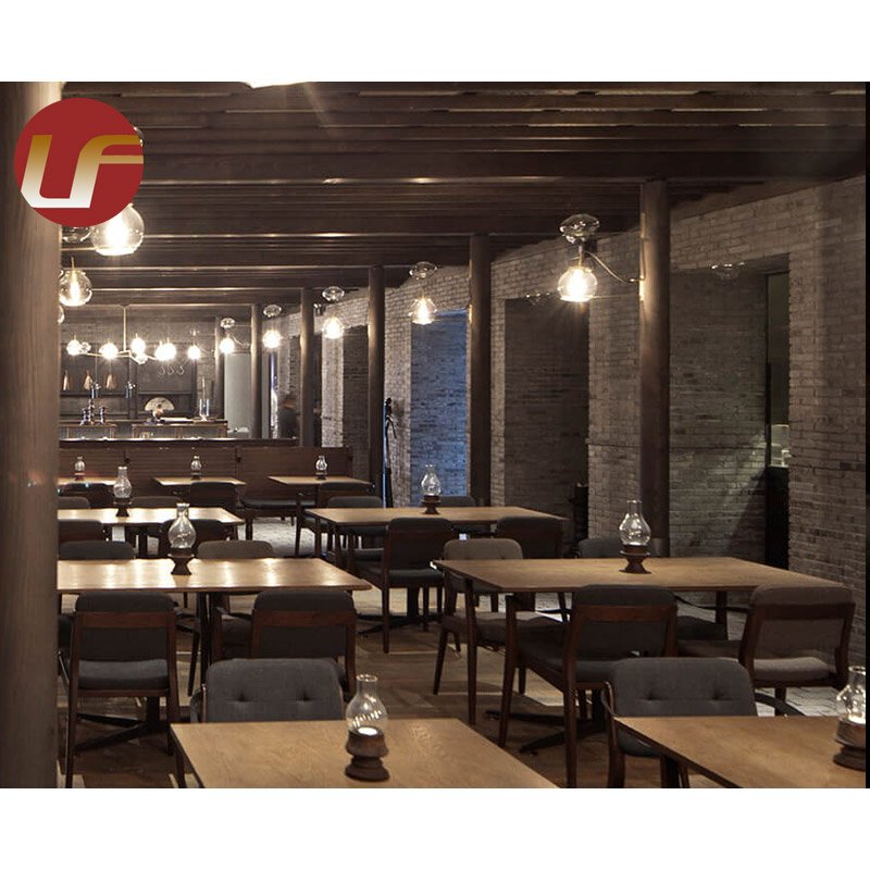 Dining Tables And Chairs Restaurant Sofa Sets Commercial Canteen Furniture Modern Restaurant Fast Food Wood Booth Seating