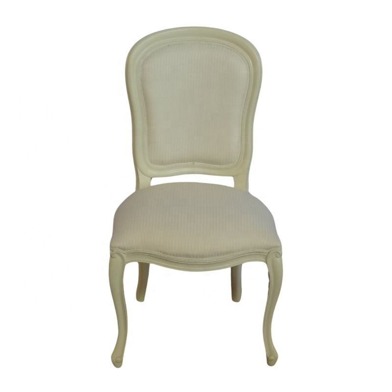 French Style Dining Set Wooden Round Dining Table With Four Chairs Designed for White Painted European Home Restaurant Furniture