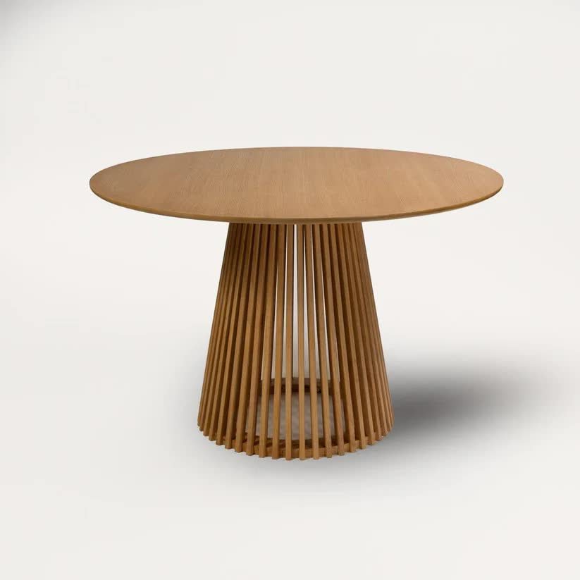 Zappy Modern round Dining Table Solid Teak Wood for Indoor and Outdoor Hotel and Home Furniture