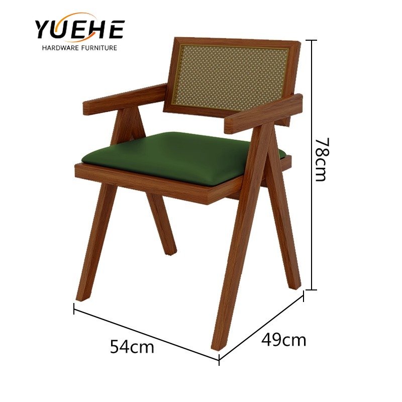 4 seats restaurant walnut color wood rattan dining table chair and sofa set for kopitiam burger restaurant cafe