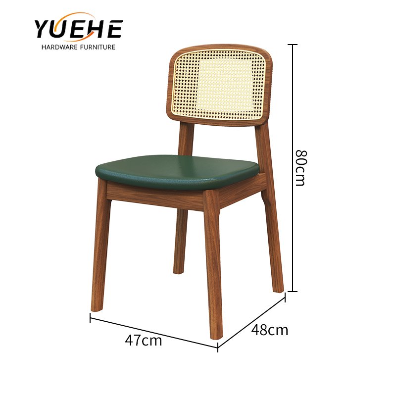 4 seats restaurant walnut color wood rattan dining table chair and sofa set for kopitiam burger restaurant cafe