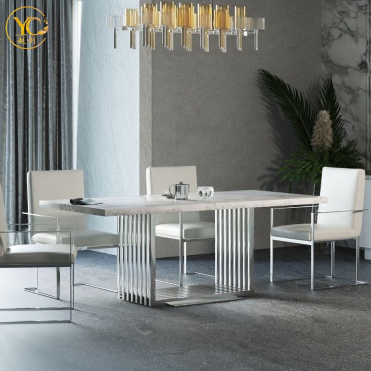 Best Selling Rectangular Food Grade Table Top Nordic Dining Room Table Set 6 Seater Dining Table